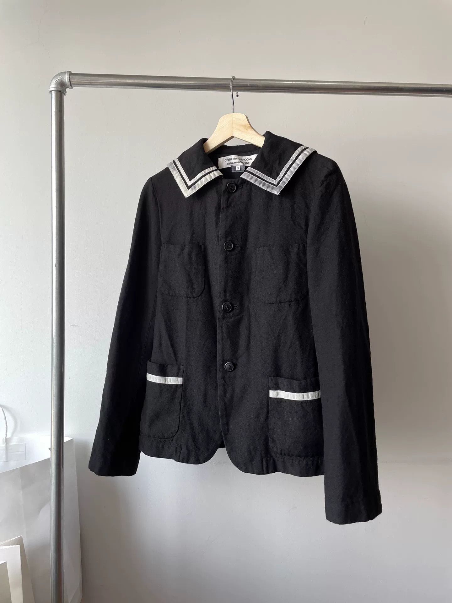 Rei Kawakubo Comme des Garçons Naval Collar Coat Size S / US 4 / IT 40 - 1 Thumbnail