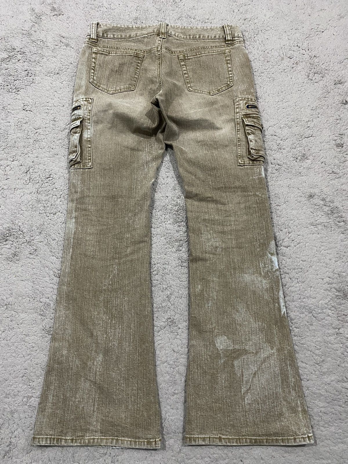 Japanese Brand Oririn Cargo Multipocket Flared Punk Style Jeans Denim Size US 31 - 9 Thumbnail