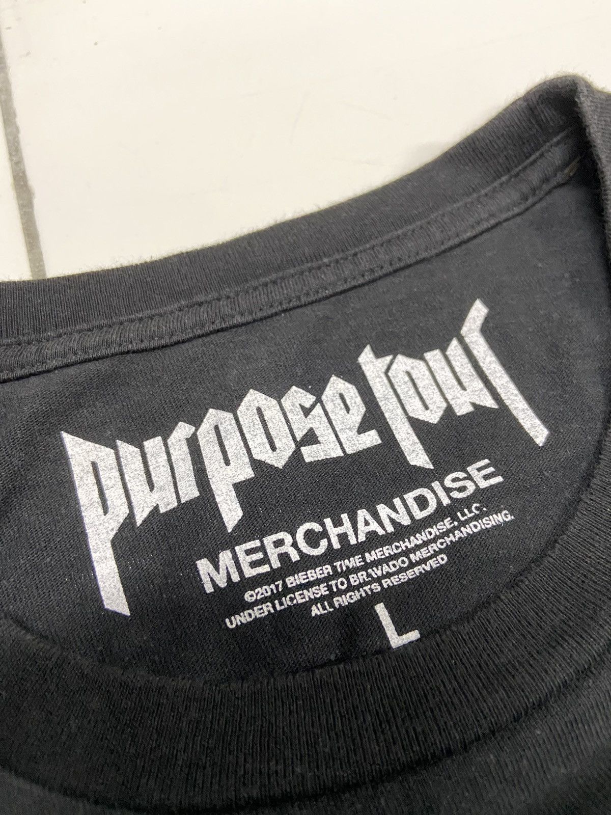 Justin Bieber JUSTIN BIEBER PURPOSE TOUR 2017 LONG SLEEVE Size US L / EU 52-54 / 3 - 7 Thumbnail