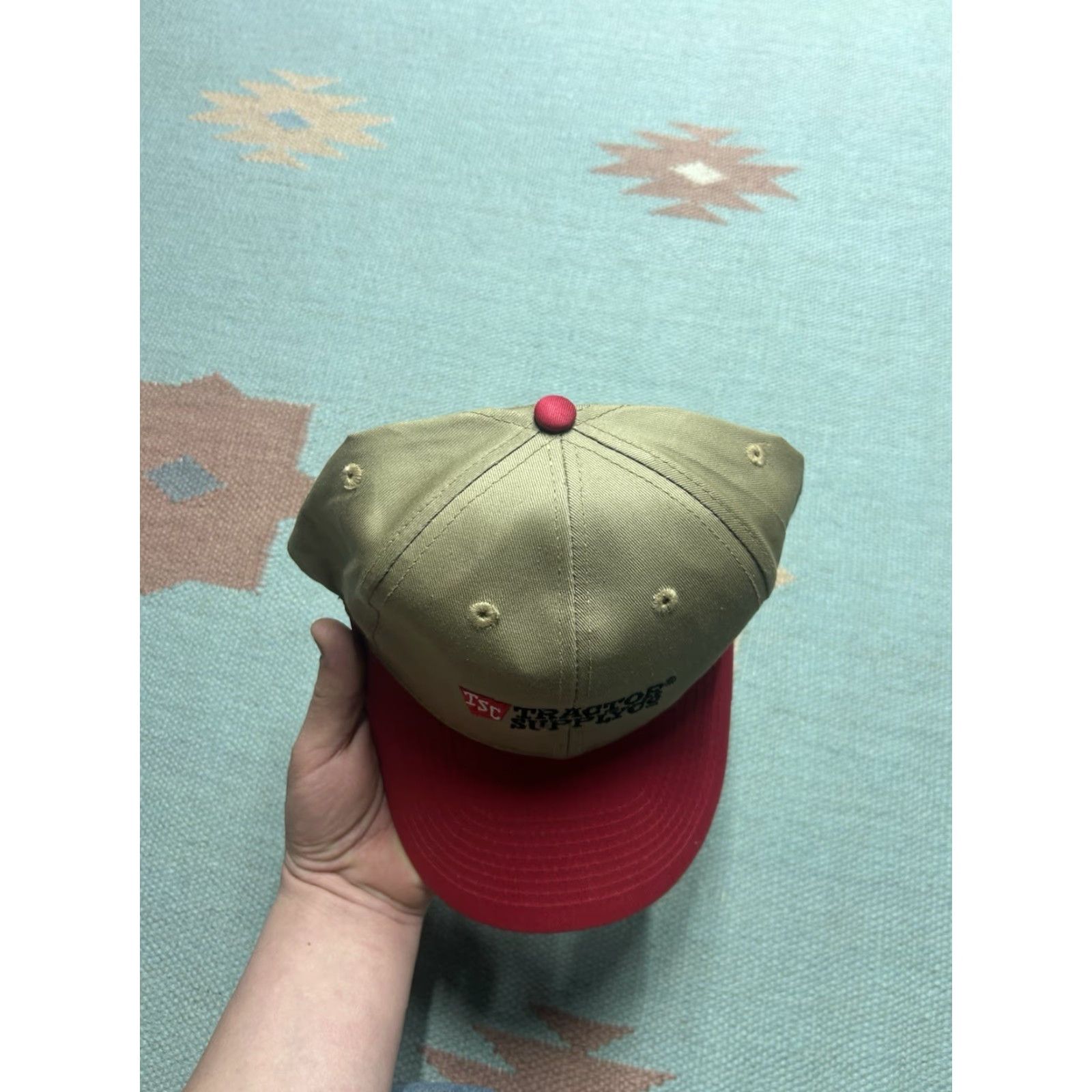 Vintage Tractor Supply Co Snapback Hat Beige Embroidered Logo Adjustable Cap Farm Snap-Back Mens Men Size ONE SIZE - 3 Thumbnail