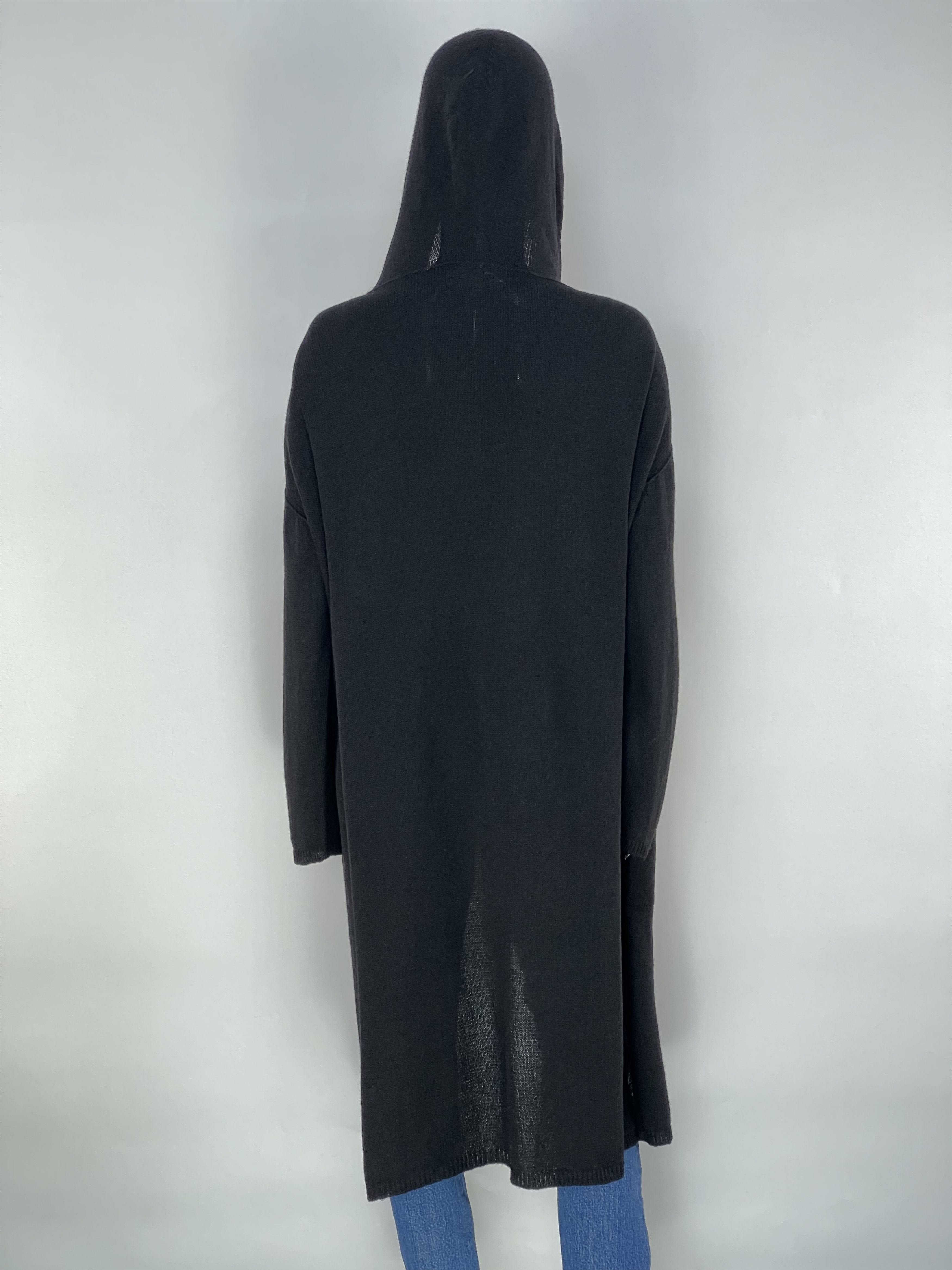 Woolrich Woolen Mills Woolrich Women's Black Wool Hooded Open Long Cardigan Size S Size S / US 4 / IT 40 - 11 Thumbnail