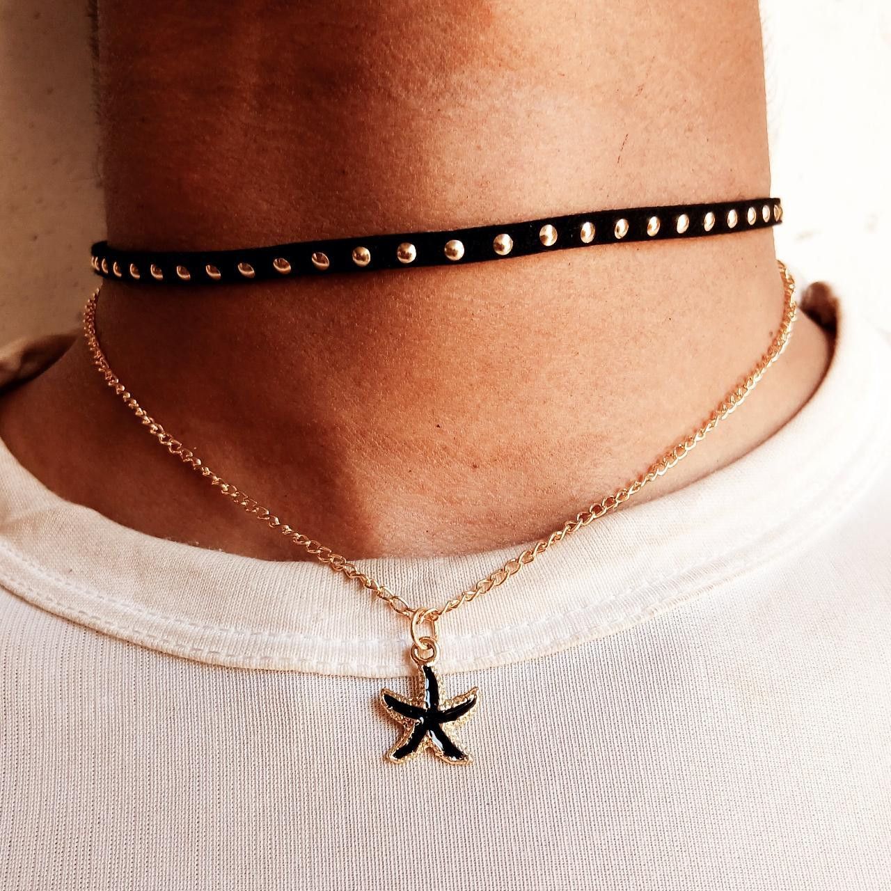 Other Retro Double Layer Metal Chain Pendant Necklace Size ONE SIZE - 1 Thumbnail