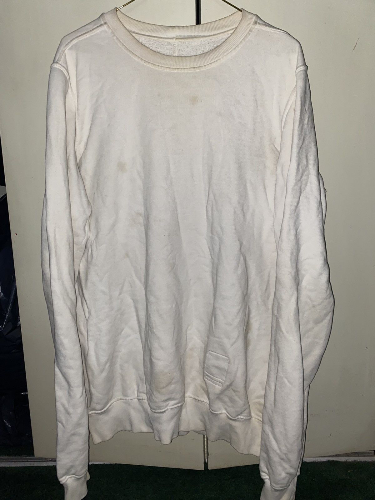 Rick Owens DRKSHDW White Crewneck Sweatshirt