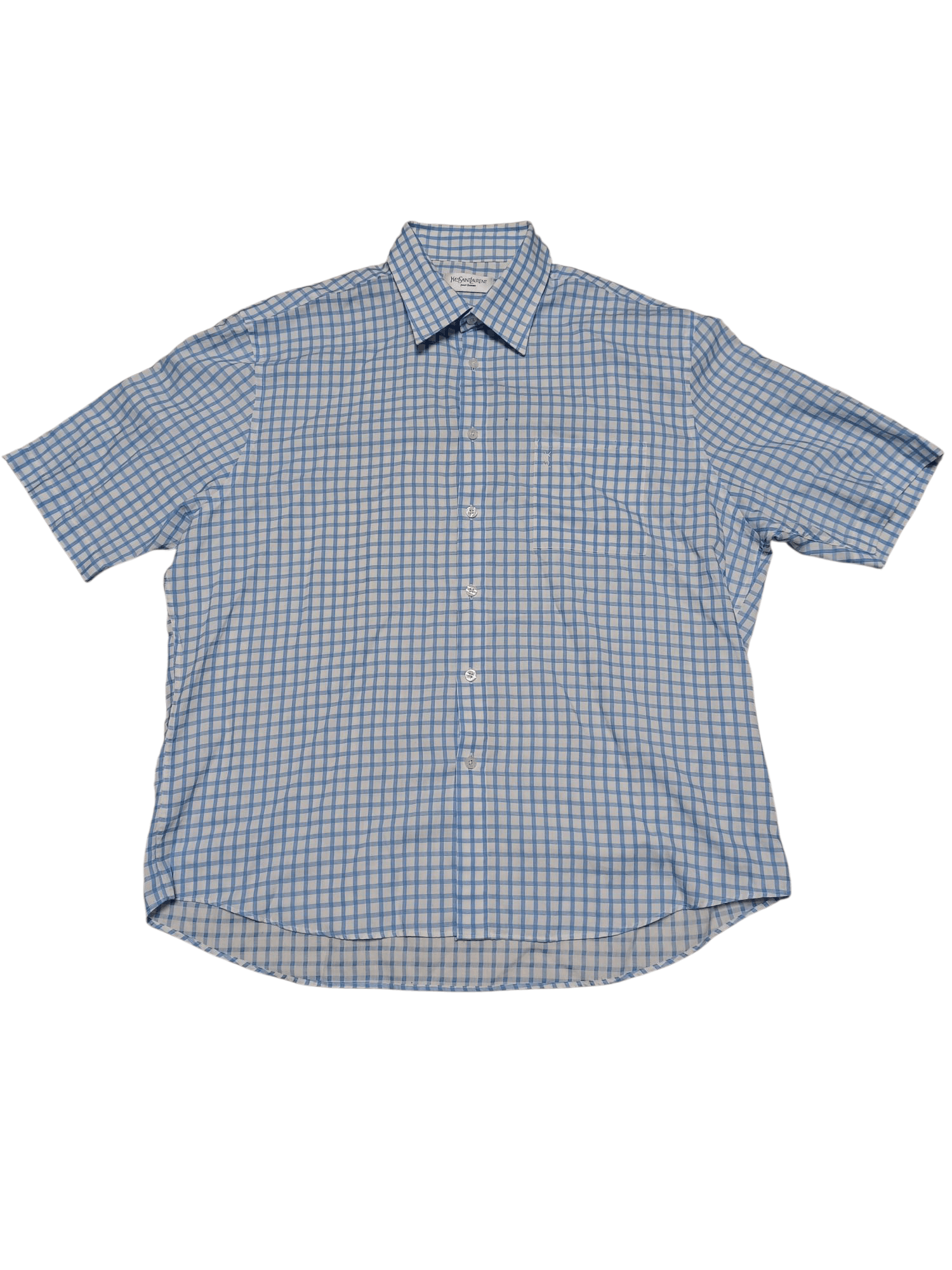 Yves Saint Laurent YVES SAINT LAURENT VINTAGE CHECKERED LIGHT LUXURY SHIRT Size US XL / EU 56 / 4 - 1 Thumbnail