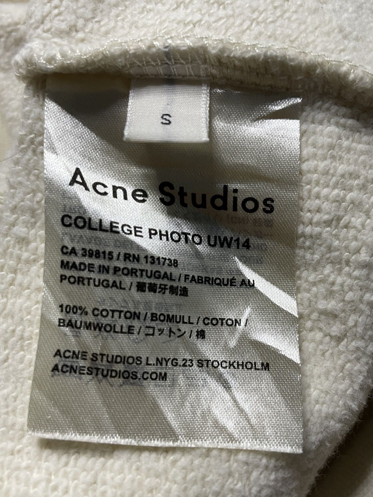 Acne Studios Acne Studios - UW14 College Photo Sweatshirt Size US S / EU 44-46 / 1 - 6 Thumbnail