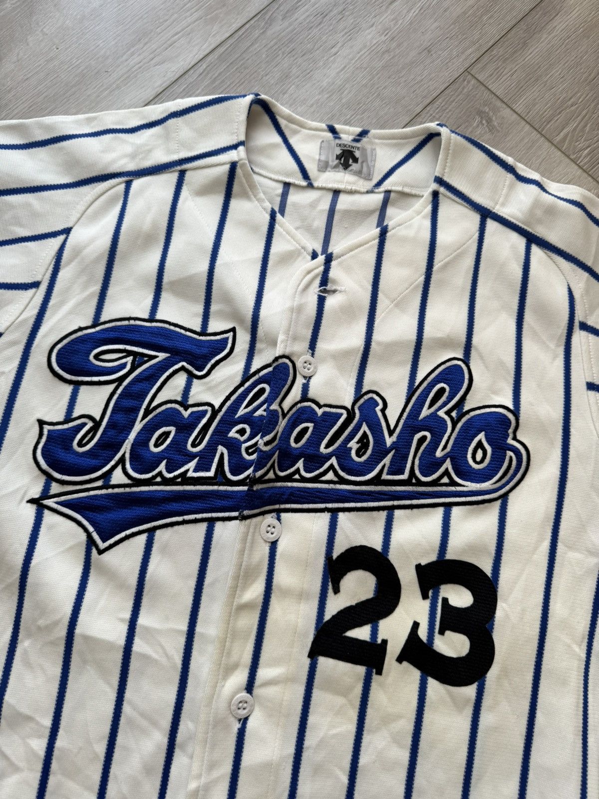 Descente Takasho #23 Game-Worn Vintage Japan Baseball Jersey Size US L / EU 52-54 / 3 - 2 Thumbnail