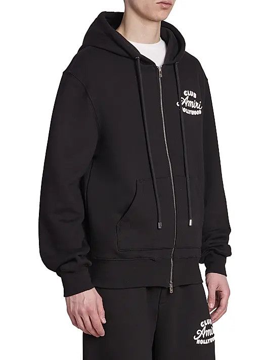 Amiri os11x1225 Club Zip-Up Hoodie in Black Size US L / EU 52-54 / 3 - 5 Thumbnail