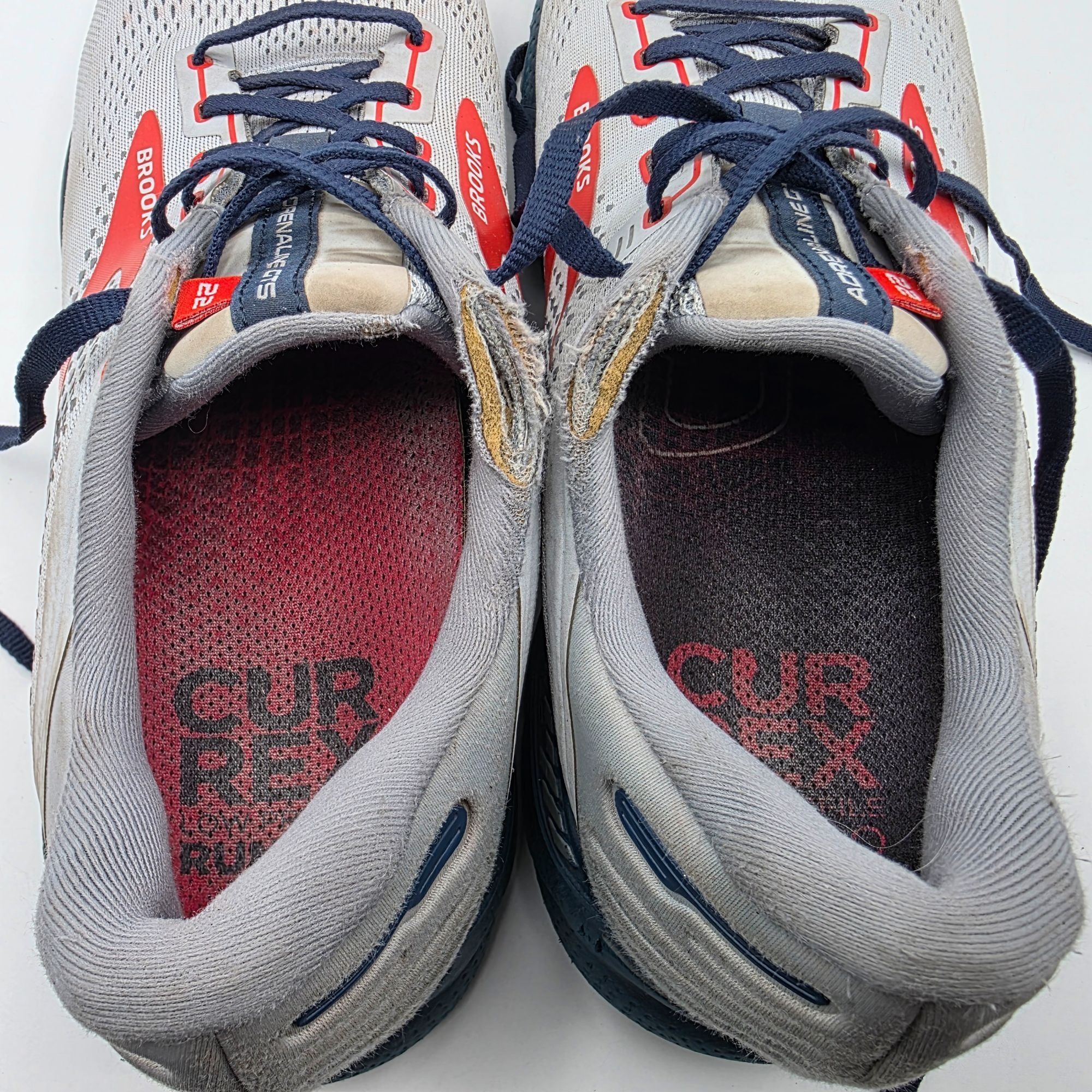 Brooks Brooks Adrenaline GTS 22 Mens Size 13 Gray Arctic Red Athlet Size US 13 / EU 46 - 9 Thumbnail