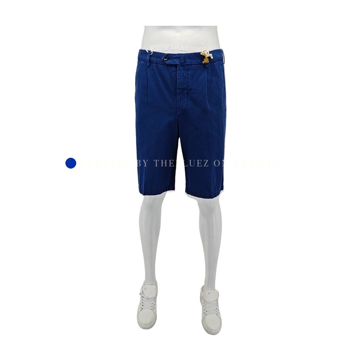 Loro Piana Lightweight Blue Cotton-Linen Summer Shorts Size US 36 / EU 52 - 1 Thumbnail