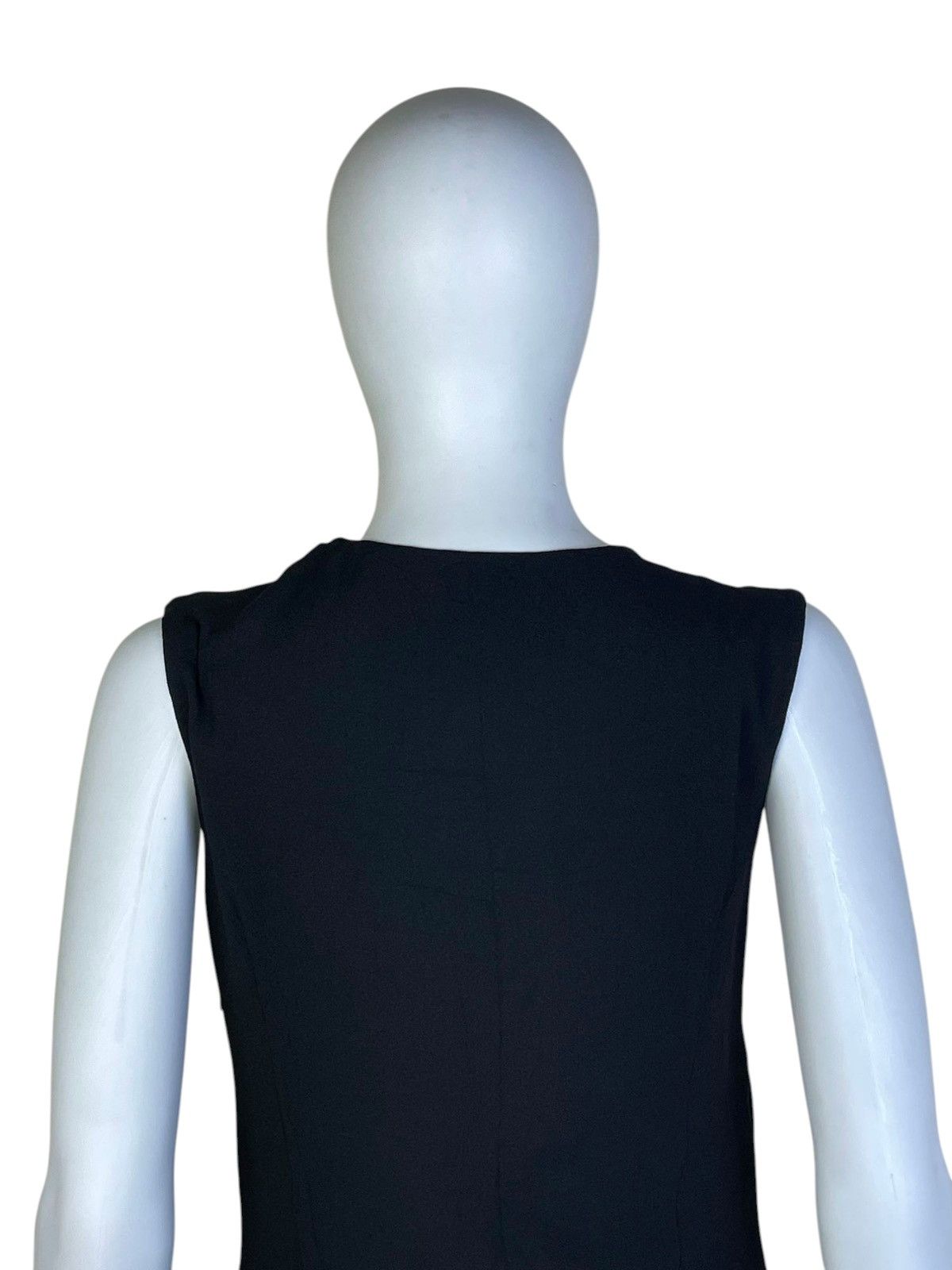 Saint Laurent Paris Saint Laurent Black Crepe Draped Sleeveless Dress Size S / US 4 / IT 40 - 6 Thumbnail