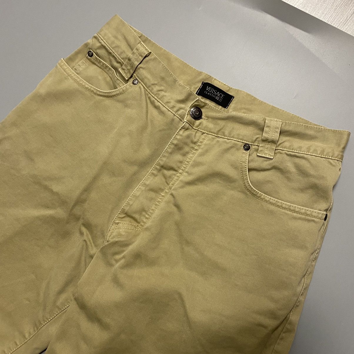 Versace Versace V2 Classic Cotton Mens Pants Beige Size 32 Italy Size US 32 / EU 48 - 4 Thumbnail
