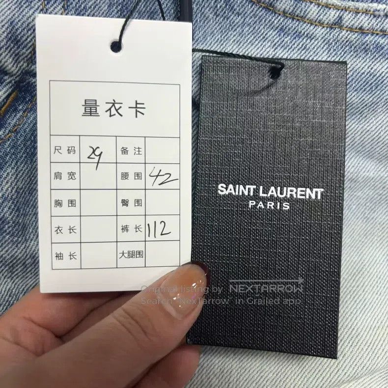 Saint Laurent Paris Saint Laurent Paris Slim Fit Denim Pants Size US 29 - 4 Thumbnail