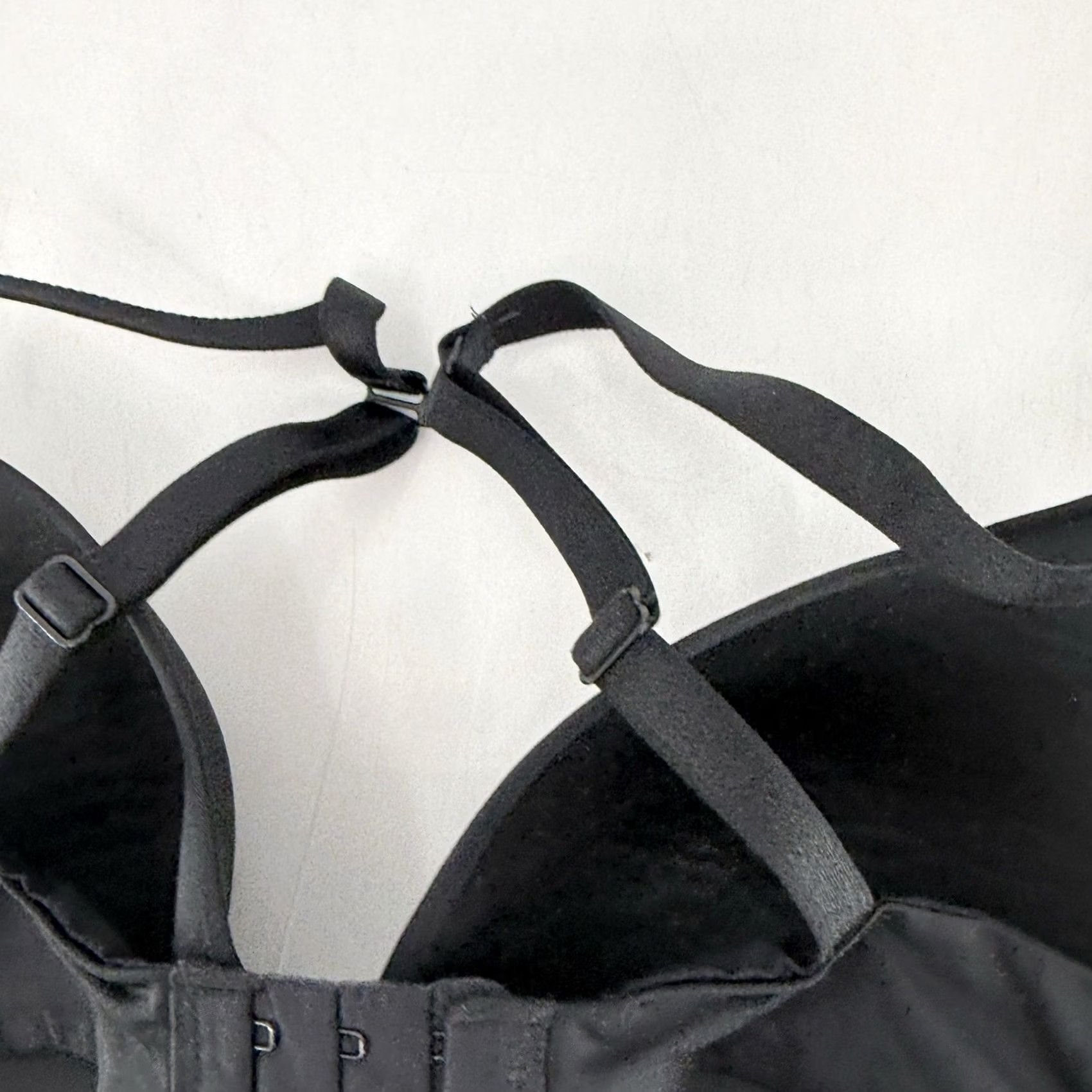 Vintage Auden Bliss Wirefree Bra 36B Black Lightly Lined Regular Or Racerback Straps Women Size ONE SIZE - 3 Thumbnail