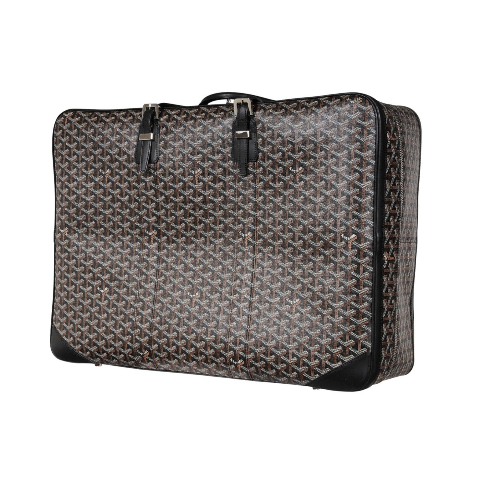 Goyard Black Goyardine Canvas Leather Majordome 60 Travel Size ONE SIZE - 18 Thumbnail