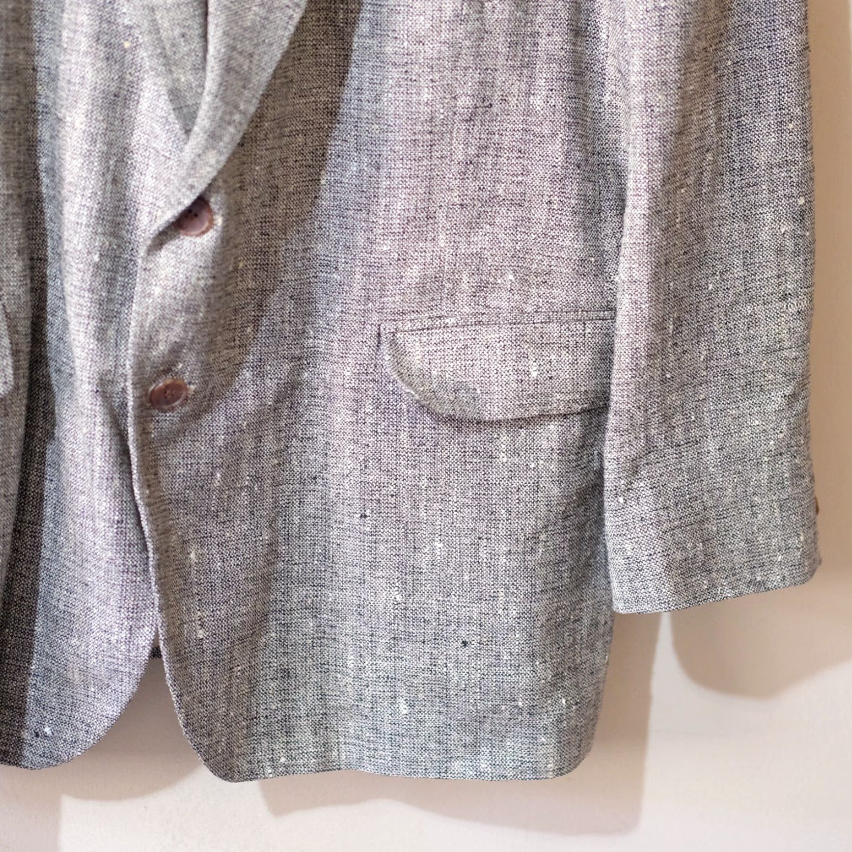 Vintage VINTAGE Executive Collection Suit Jacket 46R Wool Silk Tweed Notch Lapel Men’s 90s Size 46R - 4 Thumbnail