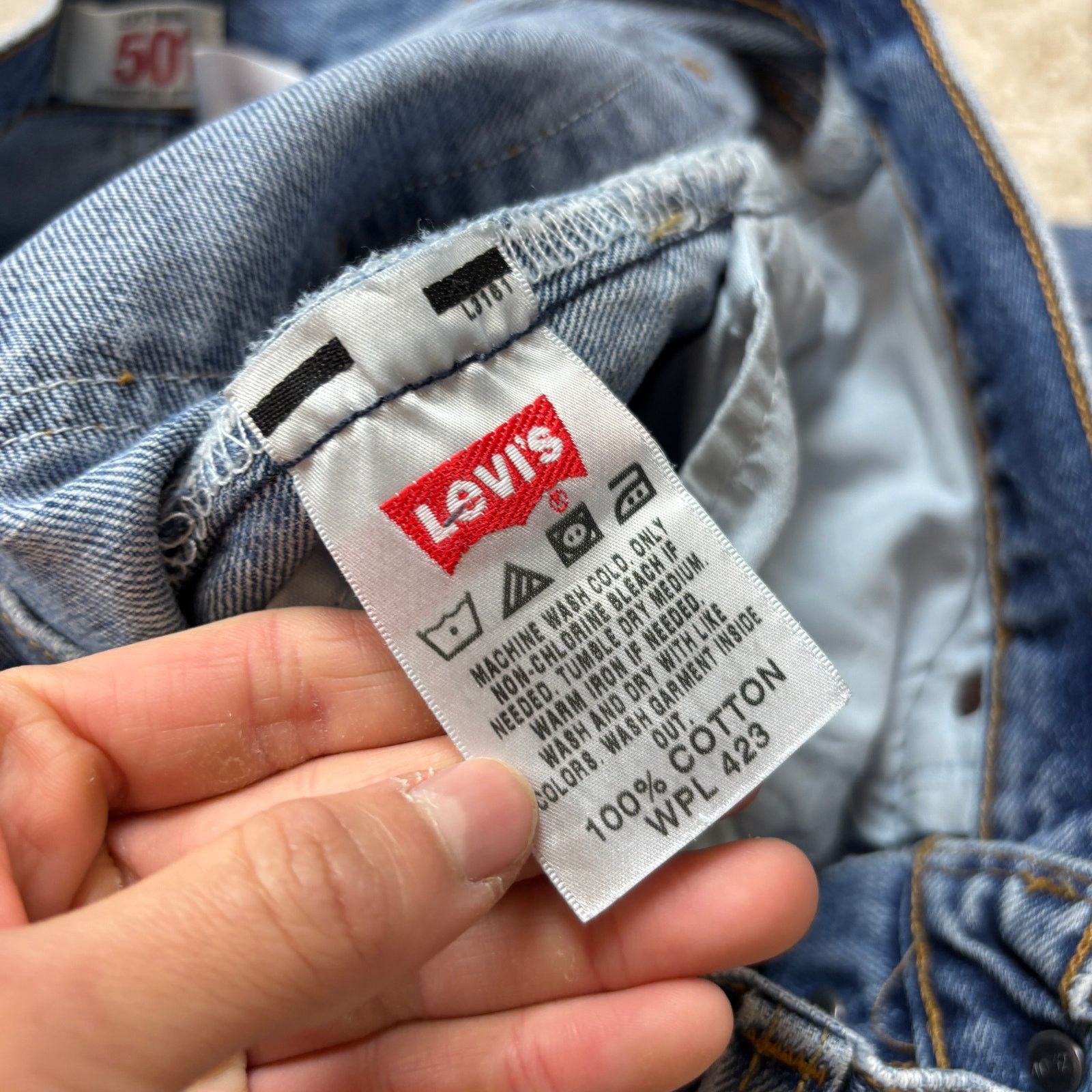 Levi's × Vintage Vintage Levi's 501 Straight Leg Button Fly Jeans Men's 32x34 Size US 32 / EU 48 - 12 Thumbnail