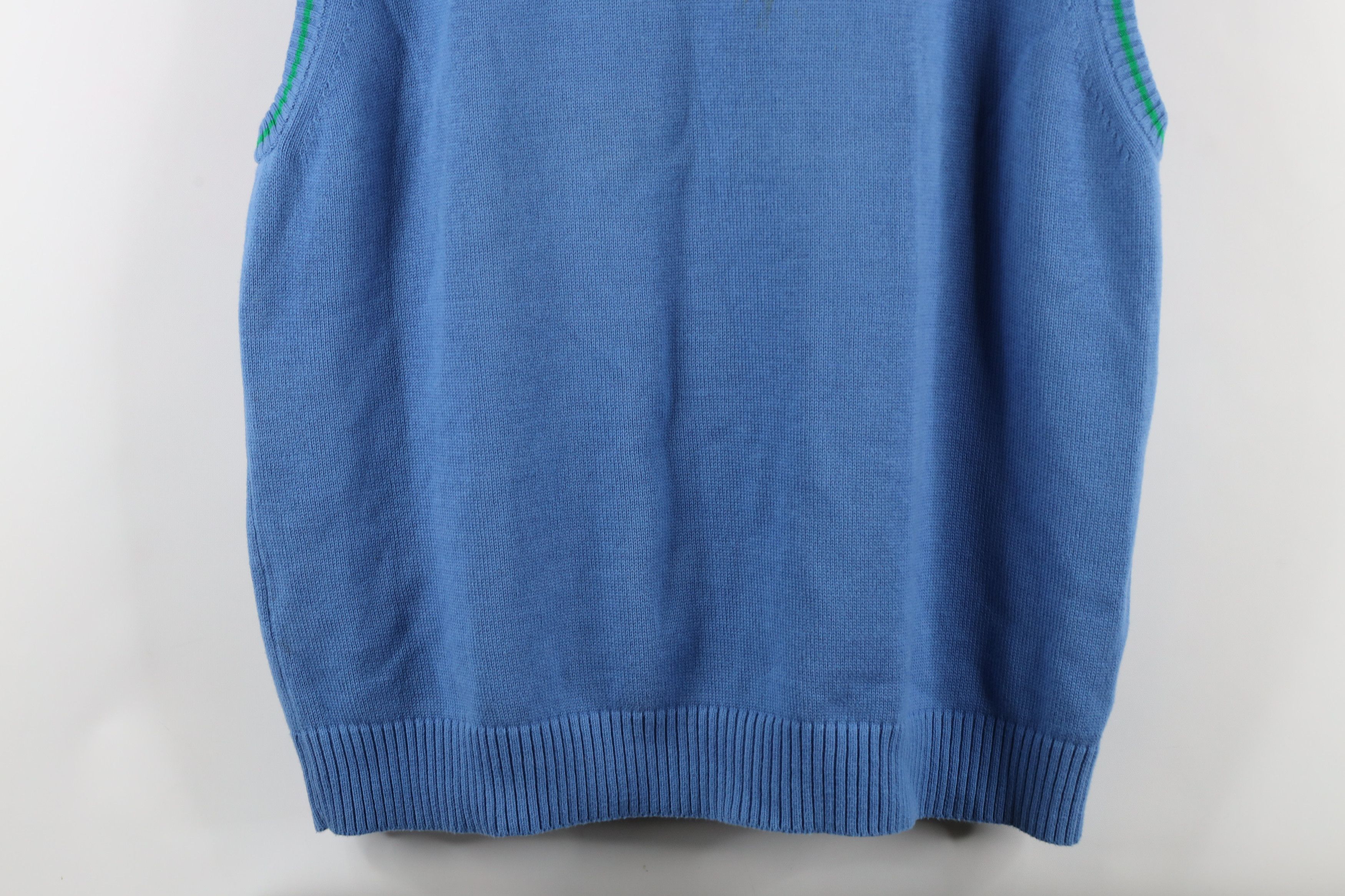 Tommy Hilfiger × Vintage Vintage 90s Tommy Hilfiger Cotton Knit V-Neck Sweater Vest Size US XL / EU 56 / 4 - 12 Thumbnail