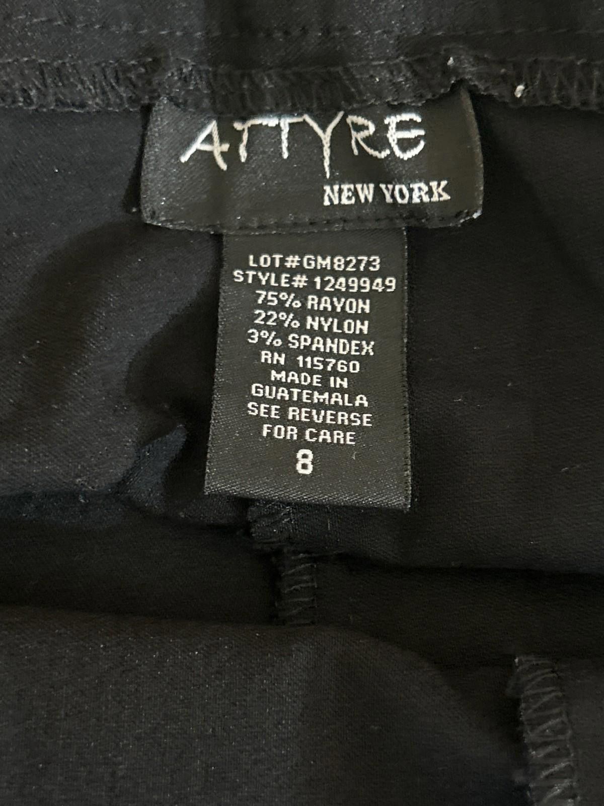 Designer Attyre Black Floral Embroidered Audrey Slim Ankle Pants Sz 8 Size 30" / US 8 / IT 44 - 9 Thumbnail