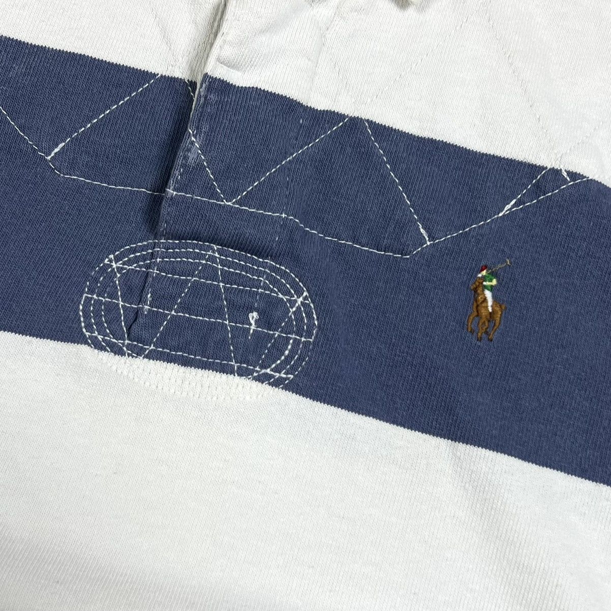 Polo Ralph Lauren × Rugby Ralph Lauren × Vintage Vintage Polo Ralph Lauren Striped Rugby Shirt Size M Size US S / EU 44-46 / 1 - 5 Thumbnail