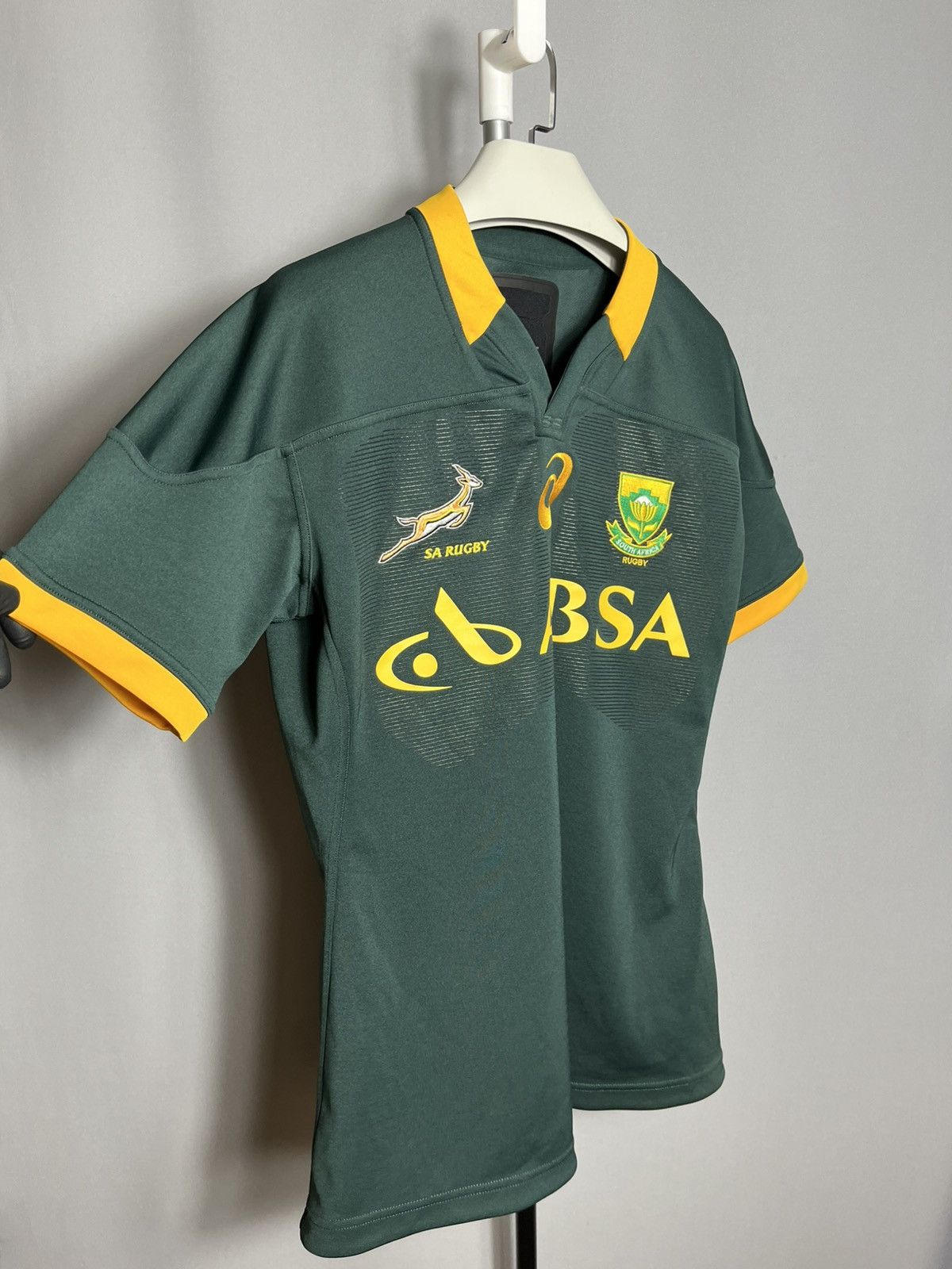 Asics SOUTH AFRICA 2014 2015 RUGBY SHIRT JERSEY PLAYER ISSUE ASICS Size US XL / EU 56 / 4 - 2 Thumbnail