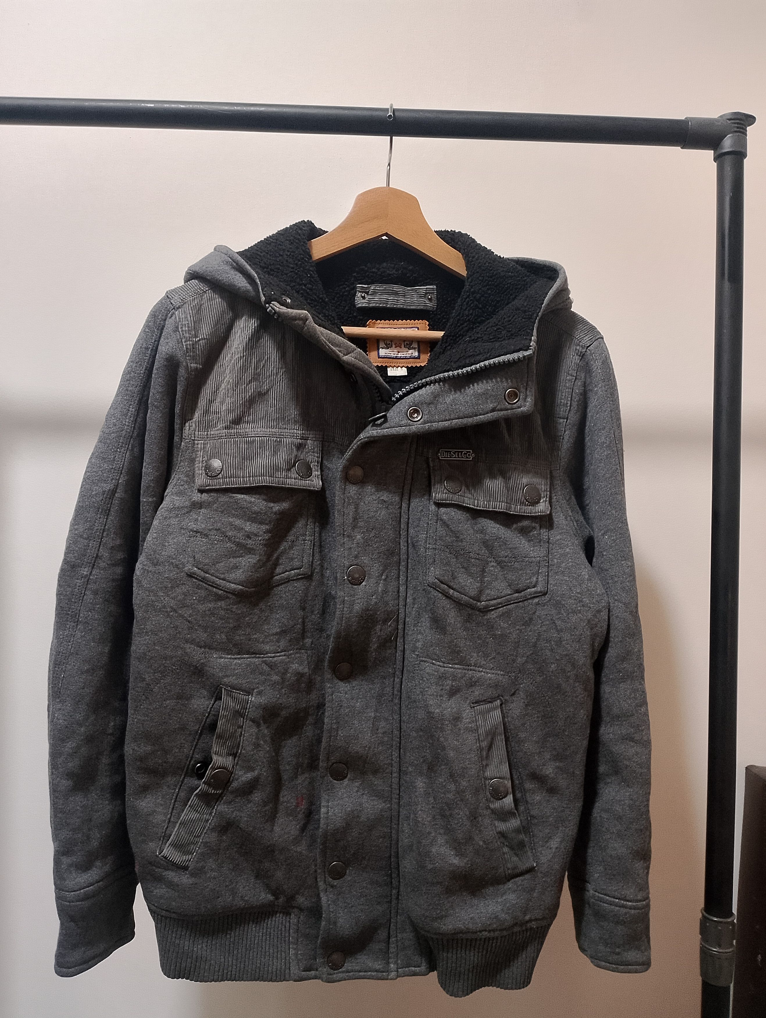 Diesel × Diesel Black Gold Diesel Washed Gray Zip Up Hoodie AvantGarde Jacket Y2K Size US S / EU 44-46 / 1 - 9 Thumbnail