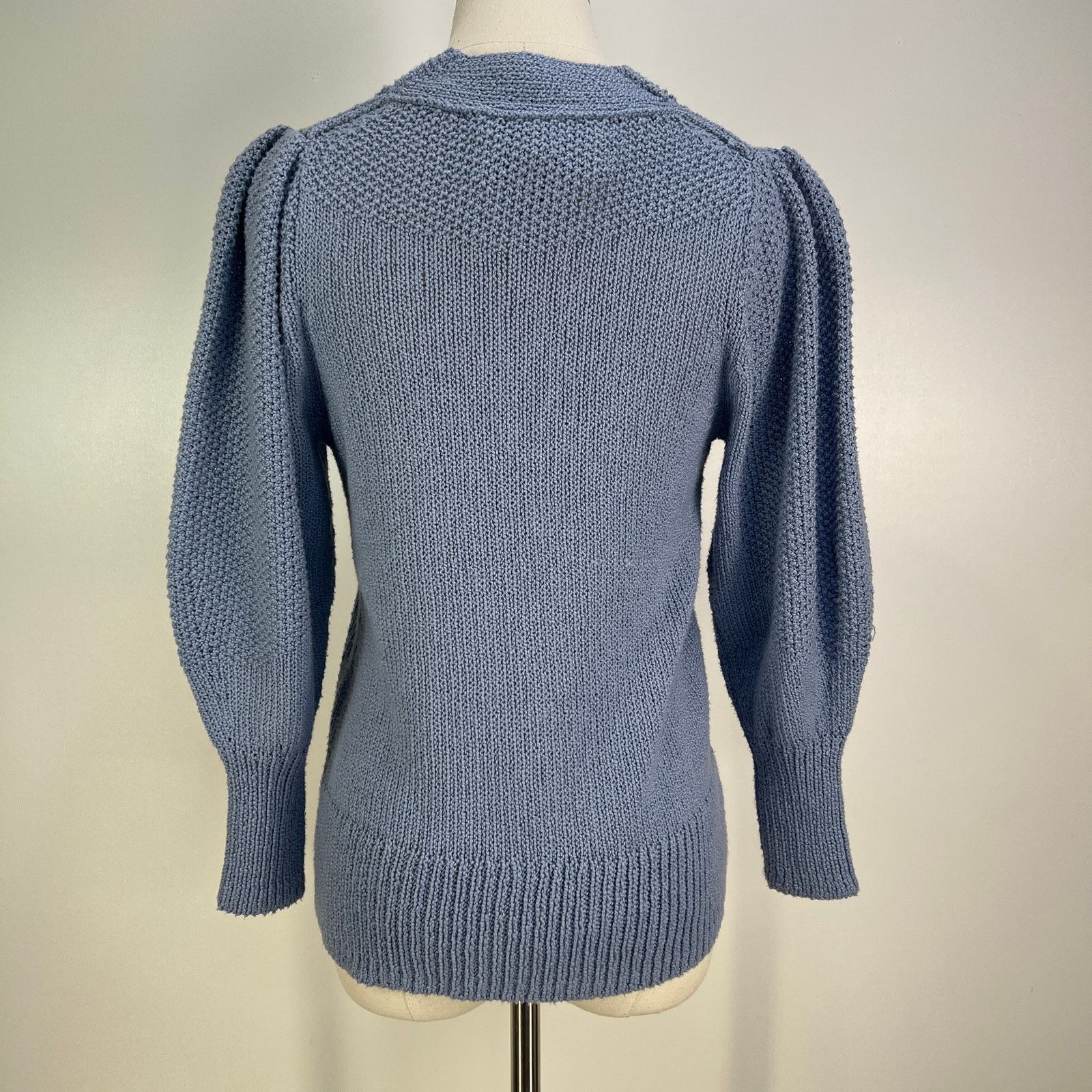 Brochu Walker Brochu Walker Saskia Vee Cotton Knit Pullover Sweater Blue Size S / US 4 / IT 40 - 7 Thumbnail