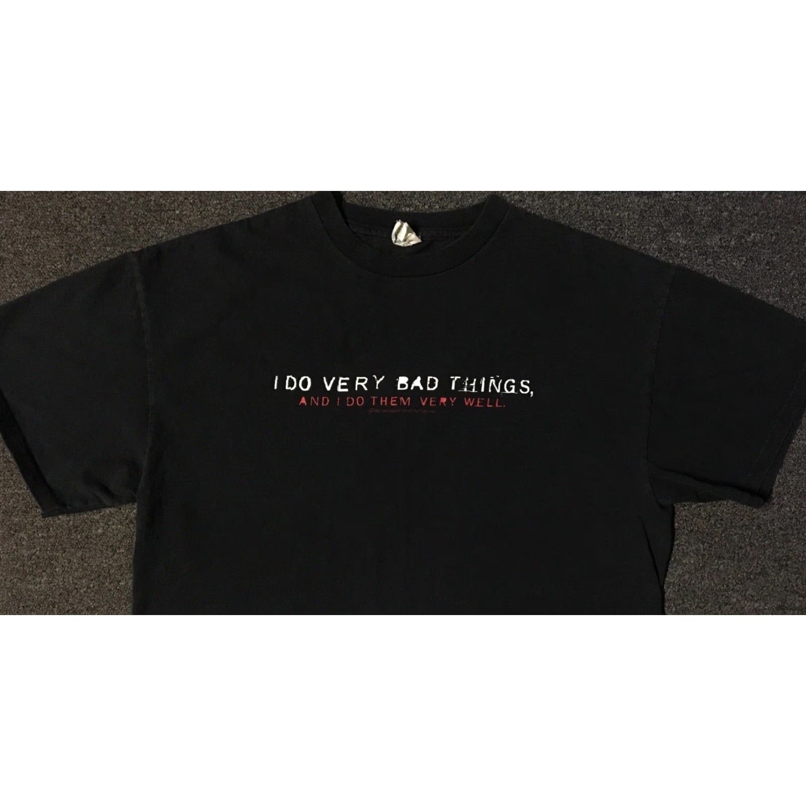 Vintage VINTAGE I Do Very Bad Things Faded Shirt S Joke Funny Saying Emo Goth Grunge 90s Y2K Shirt Mens Black Size US S / EU 44-46 / 1 - 5 Thumbnail