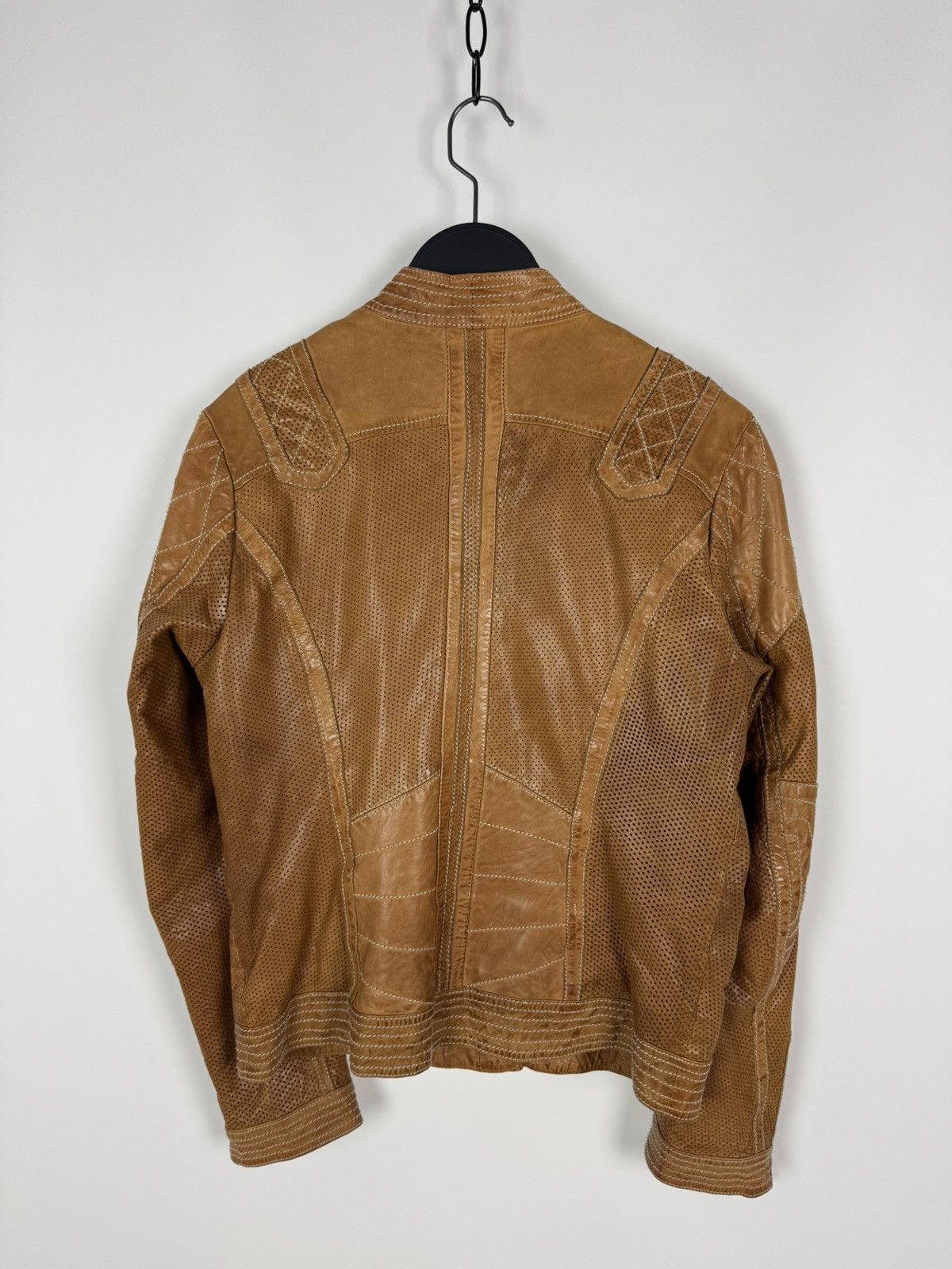 Bogner Bogner Jeans Perforation Brown Women’s Leather Jacket Size XS / US 0-2 / IT 36-38 - 11 Thumbnail