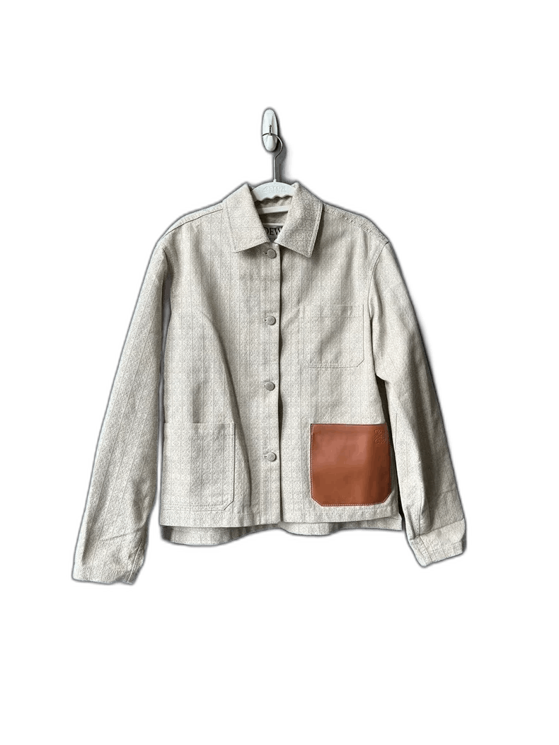 Loewe Loewe Beige Full Print Leather Jacket Size US M / EU 48-50 / 2 - 1 Thumbnail