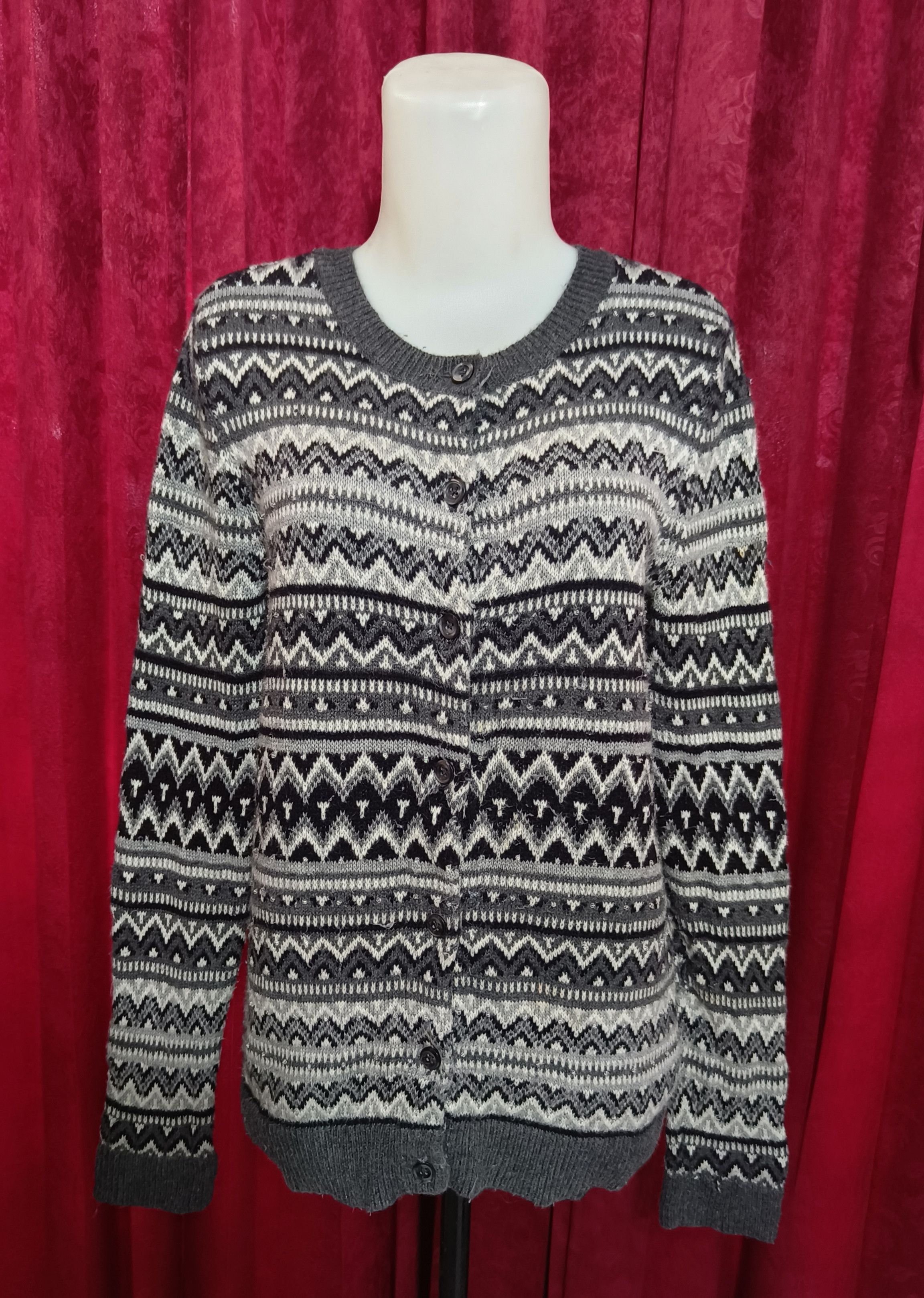 Talbots Vintage 90s TALBOTS Women's Ethnic Striped Knit Sweater Size M / US 6-8 / IT 42-44 - 8 Thumbnail