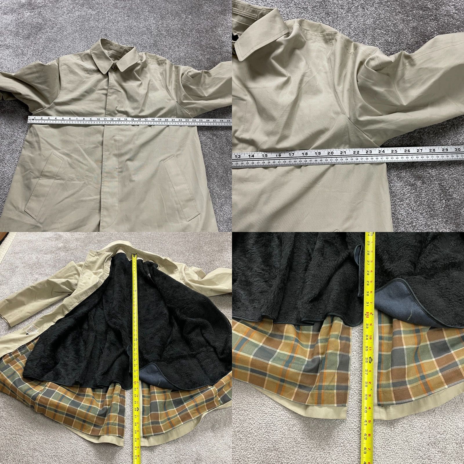 Vintage Koratron Trench Coat Mens 42 Brown Long Open Lined Collared Outdoor Casual Jacket Size US XS / EU 42 / 0 - 8 Thumbnail