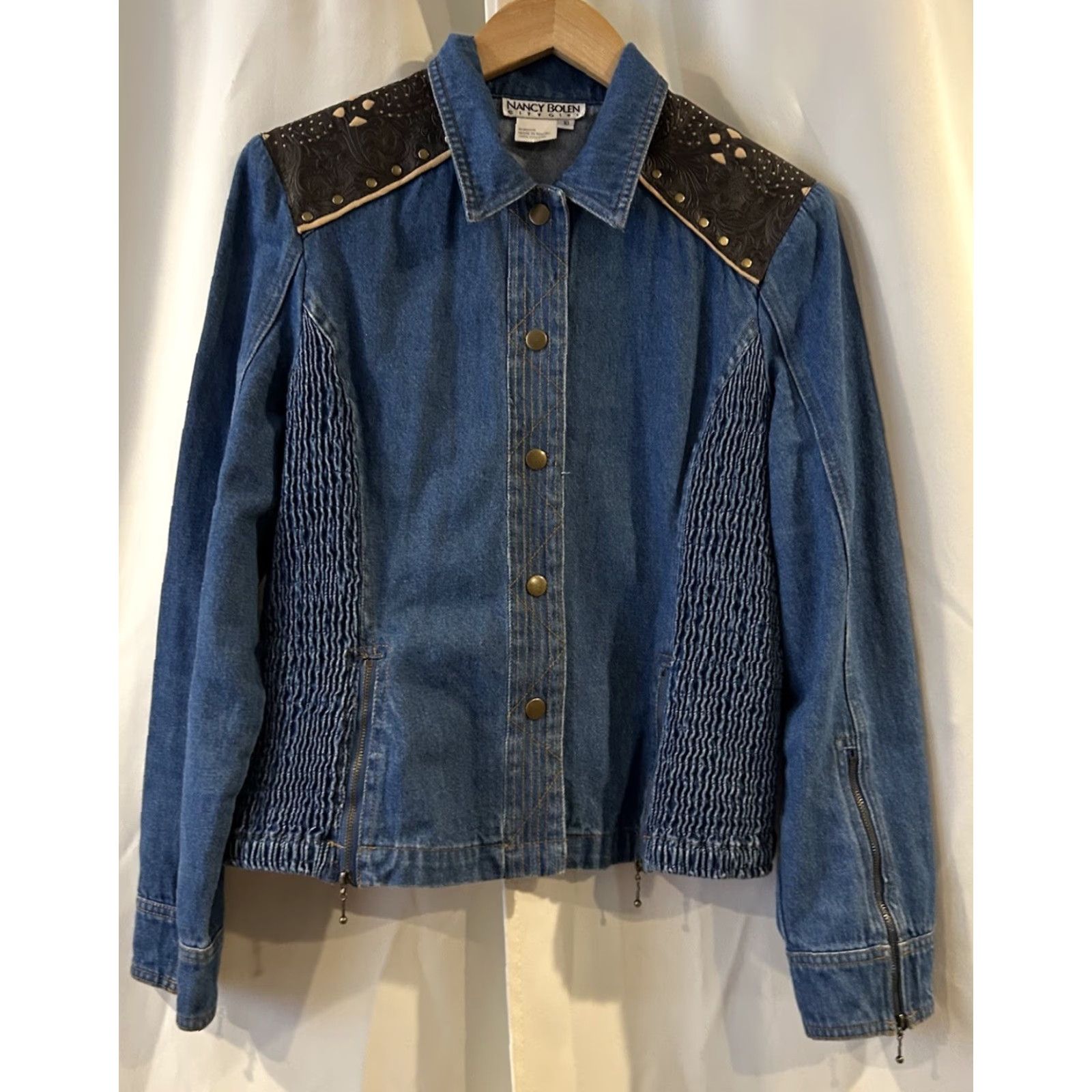 Vintage VINTAGE Nancy Bolen City Girl Western Denim Set Jacket Size 10 Blue Size US 10 / IT 40 - 3 Thumbnail