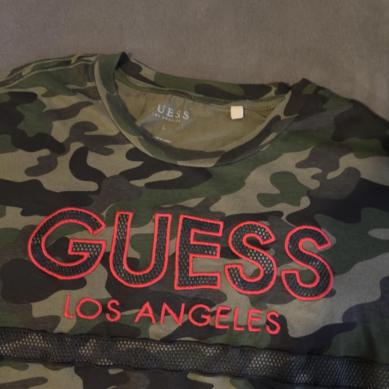Guess GUESS Los Angeles Camouflage Graphic T-Shirt Size US L / EU 52-54 / 3 - 2 Thumbnail