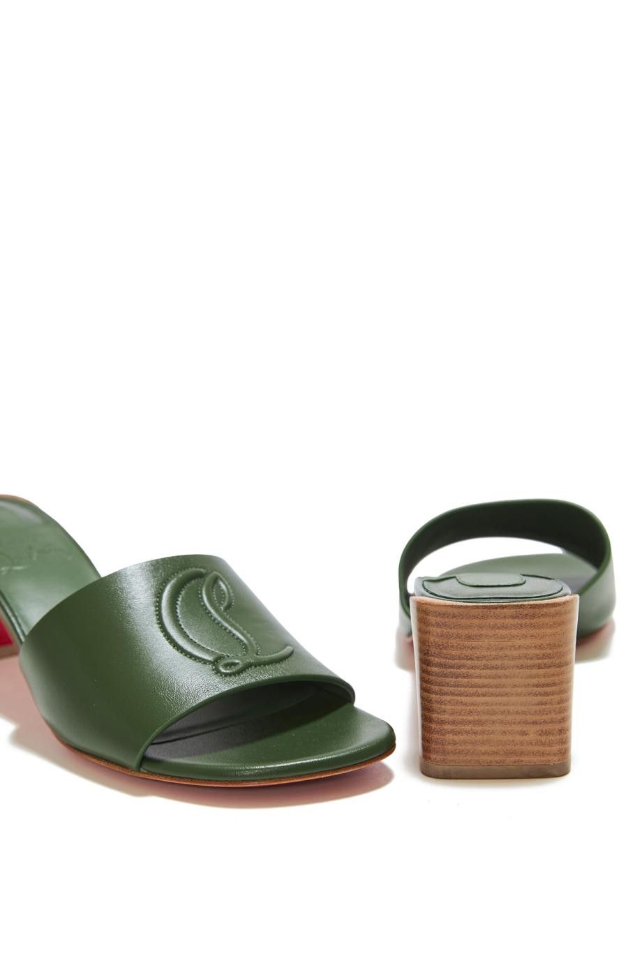 Christian Louboutin o1w1db10425 Sandals in Green Size US 7 / IT 37 - 3 Thumbnail
