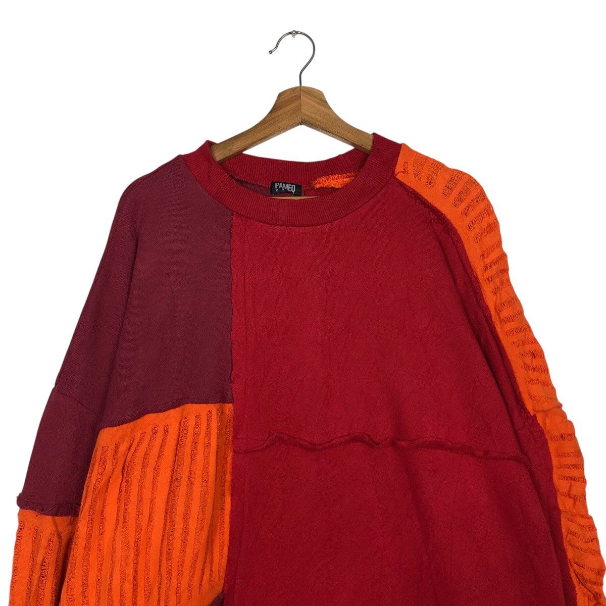 Japanese Brand 📌Vintage Sweatshirt PatchWork Design Pameo Pose Issey Miyake Size US M / EU 48-50 / 2 - 4 Thumbnail