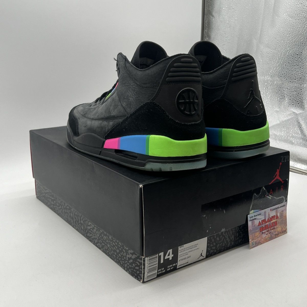 Jordan Brand Air Jordan 3 quai 54 2018 Size US 14 / EU 47 - 4 Thumbnail