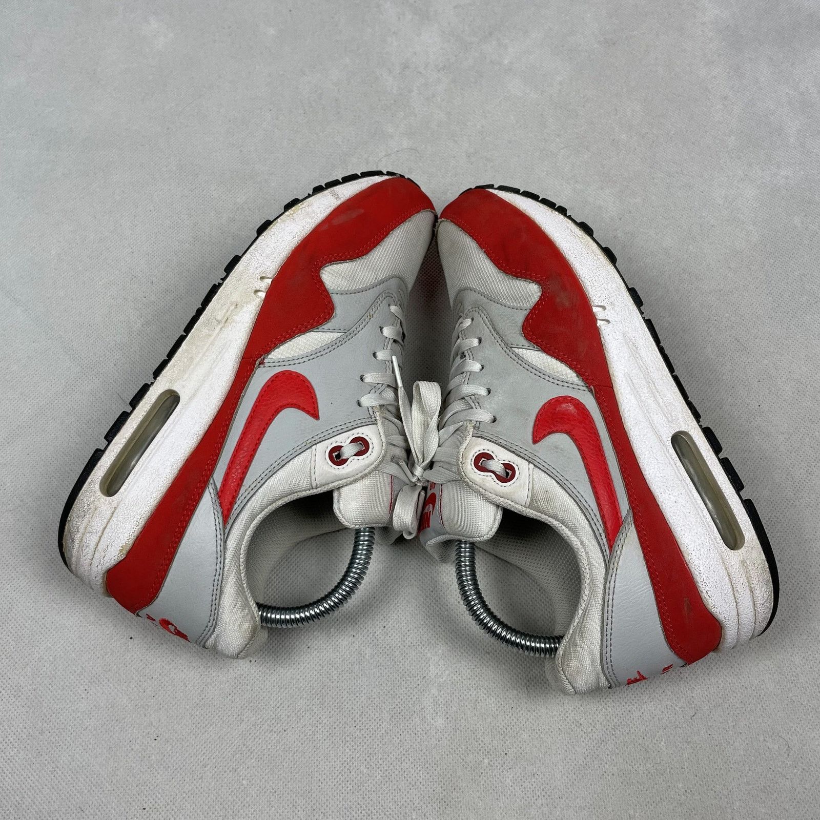 Nike Nike Air Max 1 (GS) 555766-101 White Red Sneakers Shoes 6.5Y Size US 6 / EU 39 - 3 Thumbnail