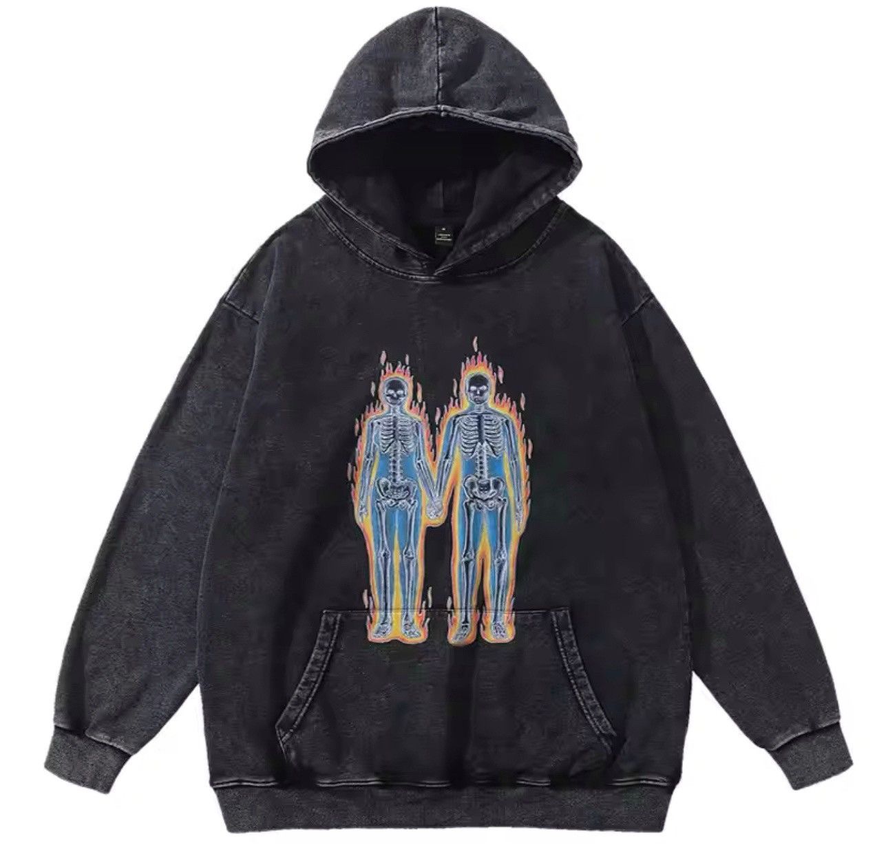 Designer × Vintage Gothic Punk Style Skeleton Print Grunge Pullover Sweatshirt Size US M / EU 48-50 / 2 - 1 Thumbnail