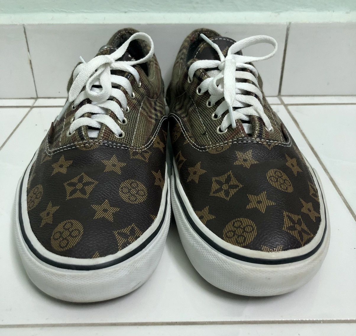 Vans Vans X Louis Vuitton Slip Ons Custom Made Size US 13 / EU 46 - 5 Thumbnail