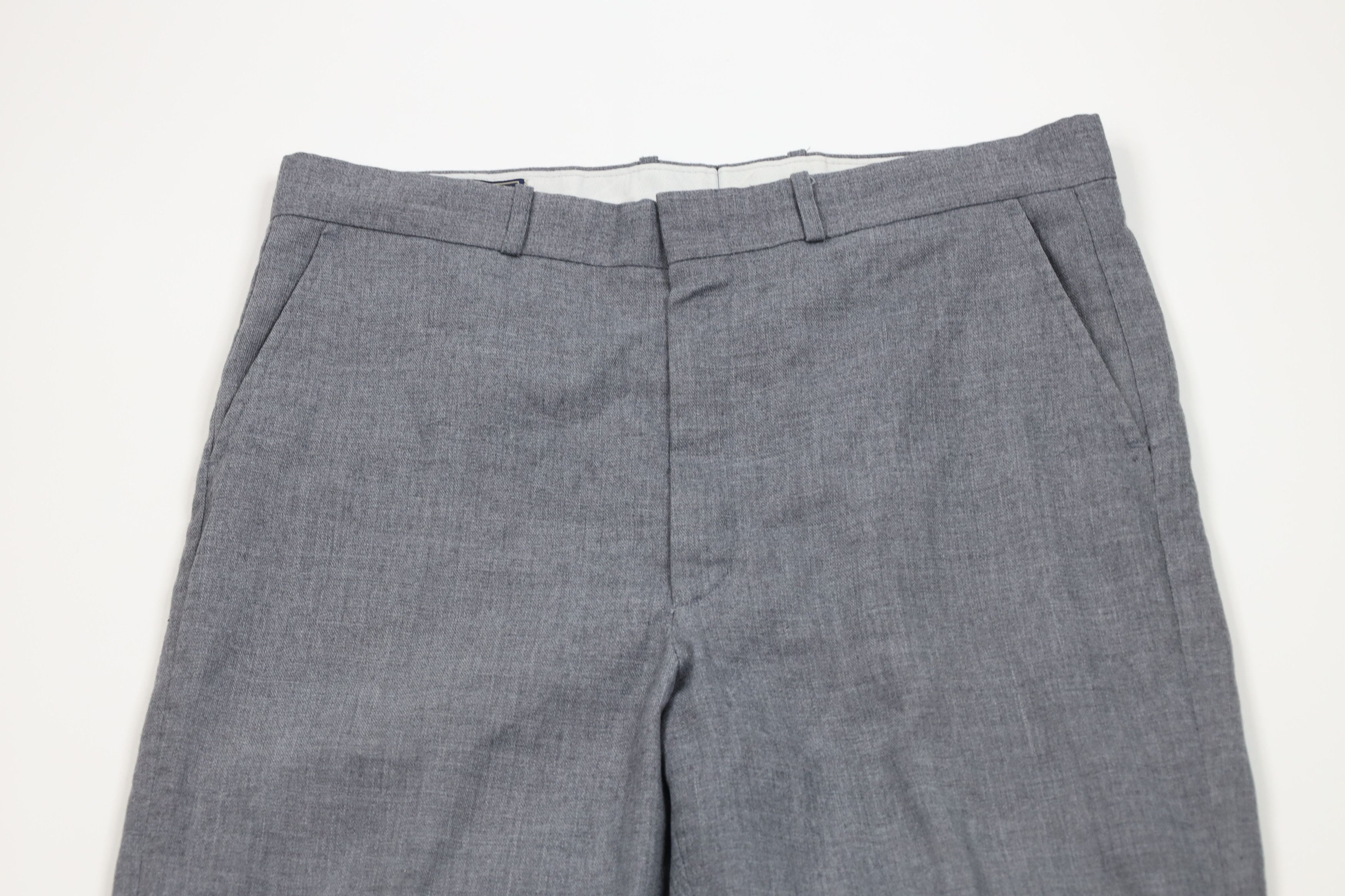 Vintage Vintage 70s Streetwear Chambray Wide Leg Chino Pants Gray Size US 34 / EU 50 - 2 Thumbnail