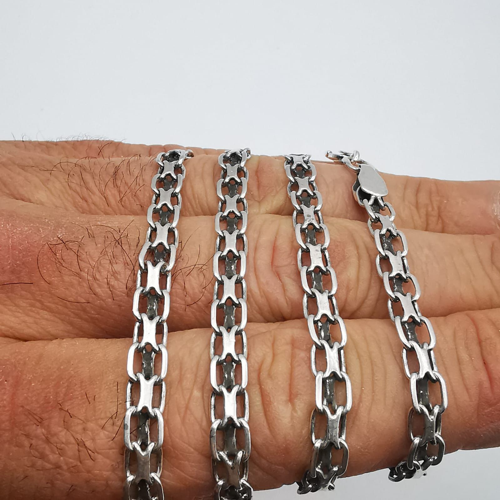 Sterling Silver Vintage Fine Chain, 925 Sterling Silver, Signed 16,72 g Size ONE SIZE - 3 Thumbnail