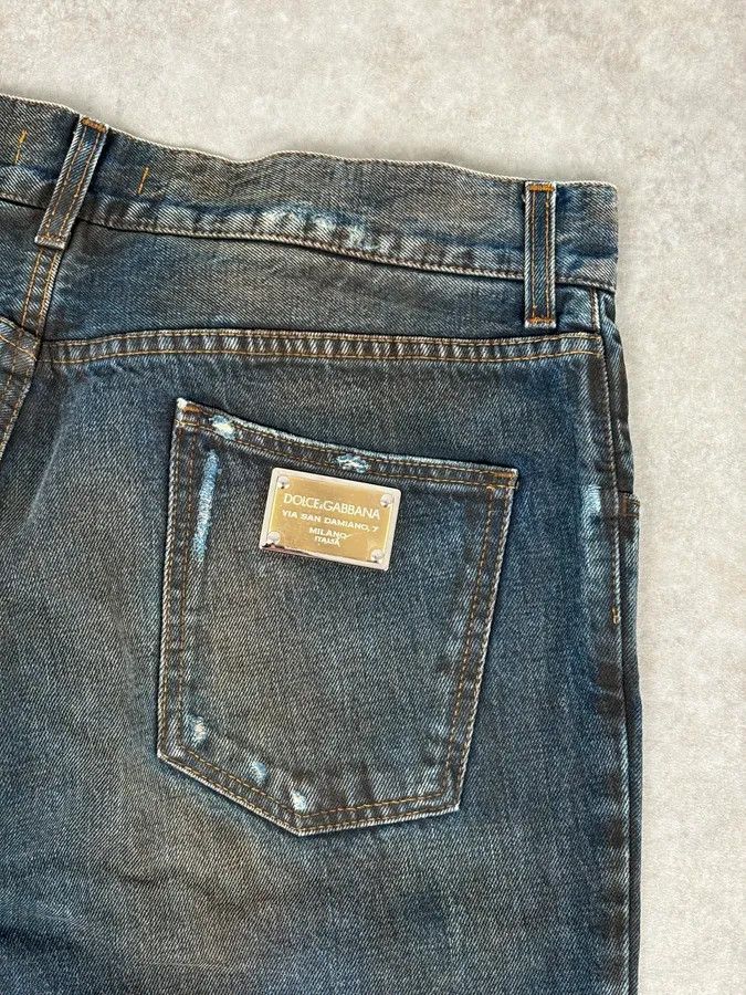 Dolce & Gabbana AW2005 Dolce & Gabbana Blue Faded Distressed Denim Jeans Size US 32 / EU 48 - 8 Thumbnail