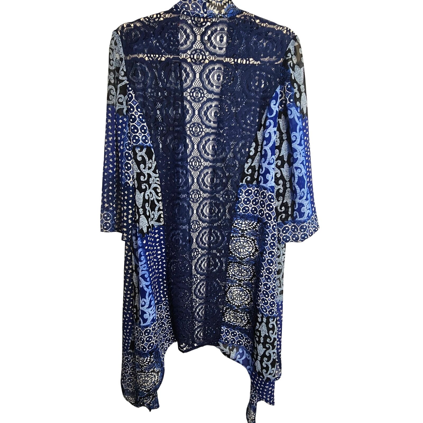 Chicos Chicos Floral Dream Lace Back Kimono Size S Duster Cardigan Size S / US 4 / IT 40 - 7 Thumbnail