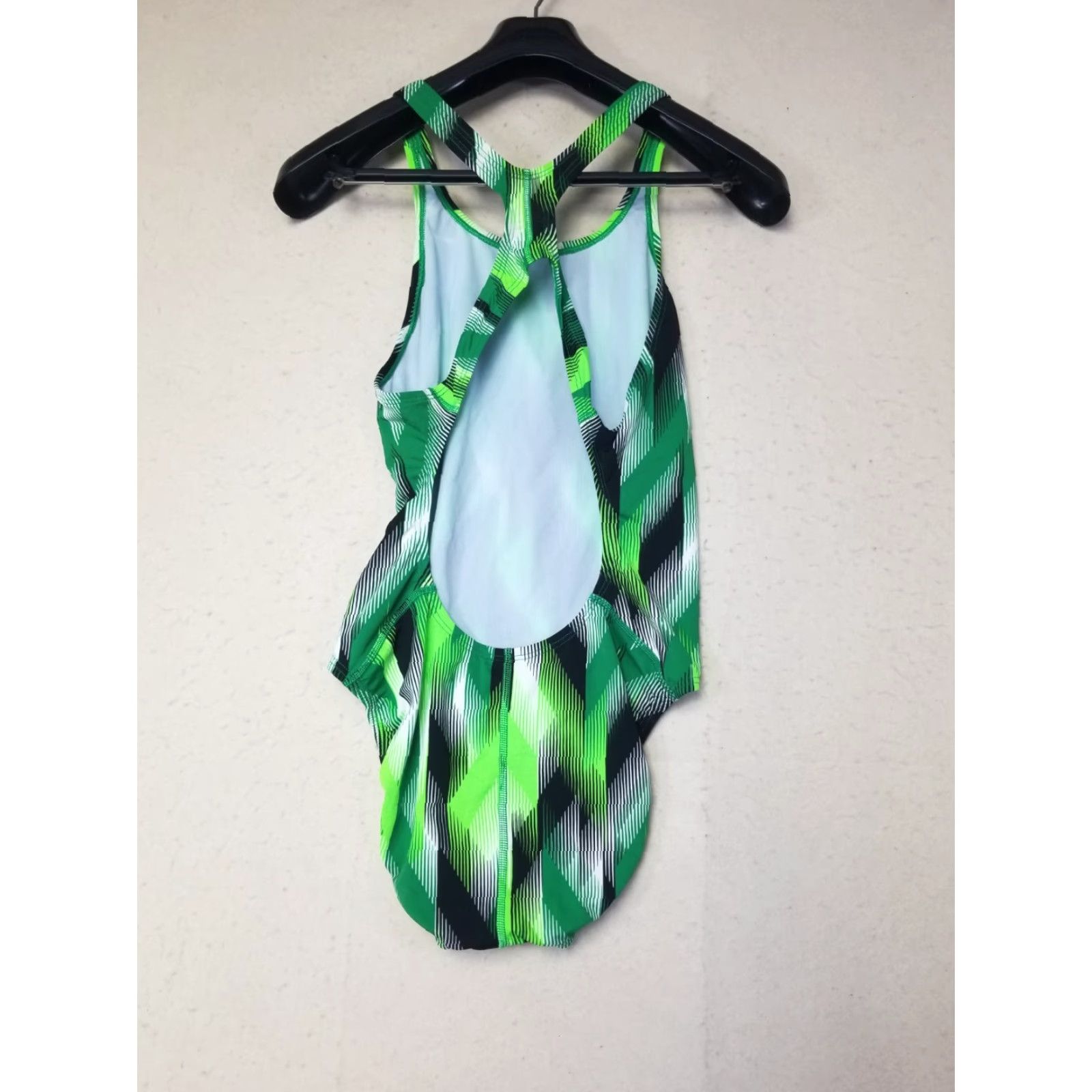 Nike NIKE Racerback Swim One Piece Women's Size 12 Floral Navy Green Blues Bathing Suit Size XL / US 12-14 / IT 48-50 - 2 Thumbnail