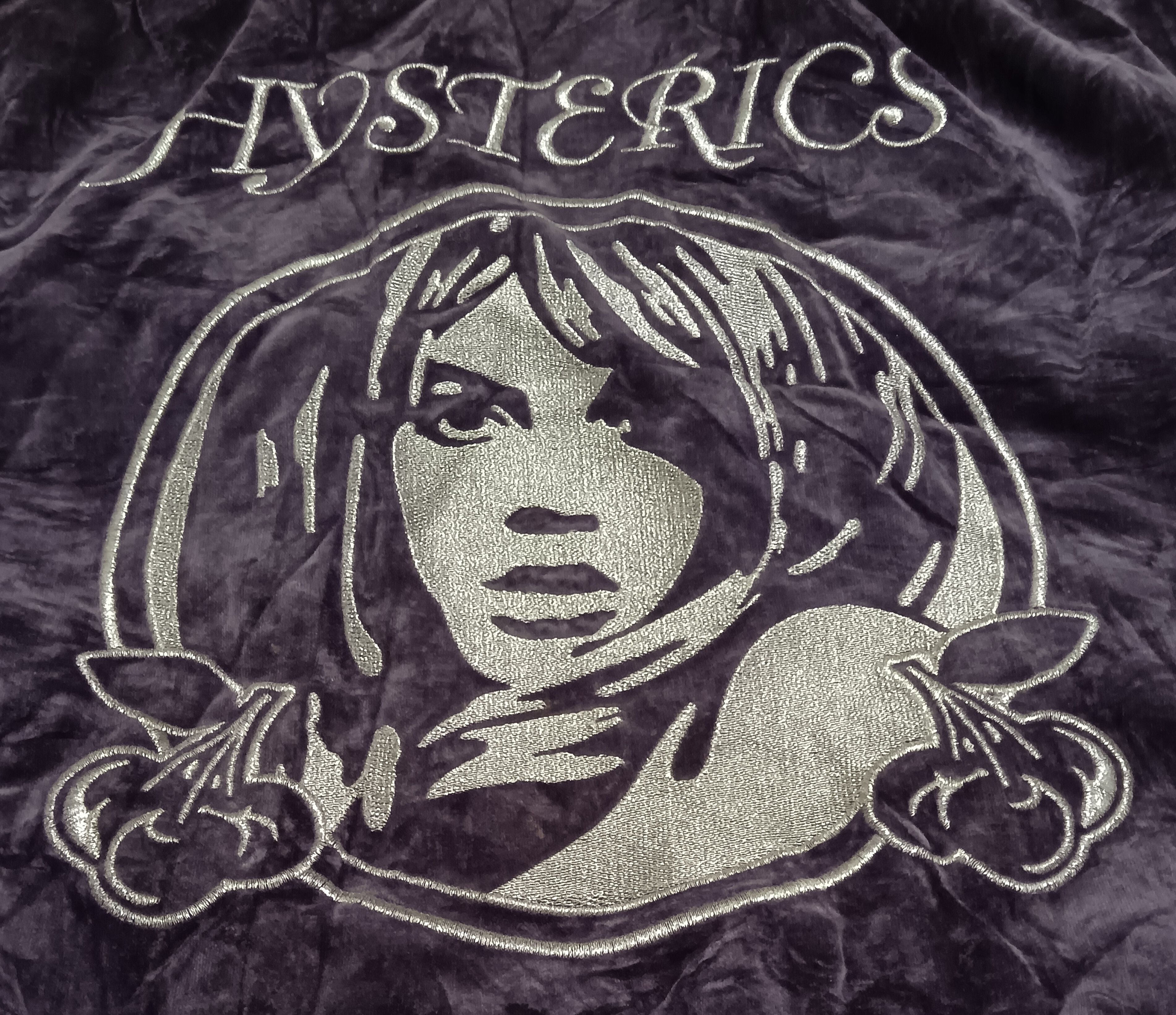 Hysteric Glamour HISTORIC GLAMOUR GIRL EMBROIDERED VELVET VARSITY JACKET Size US M / EU 48-50 / 2 - 8 Thumbnail
