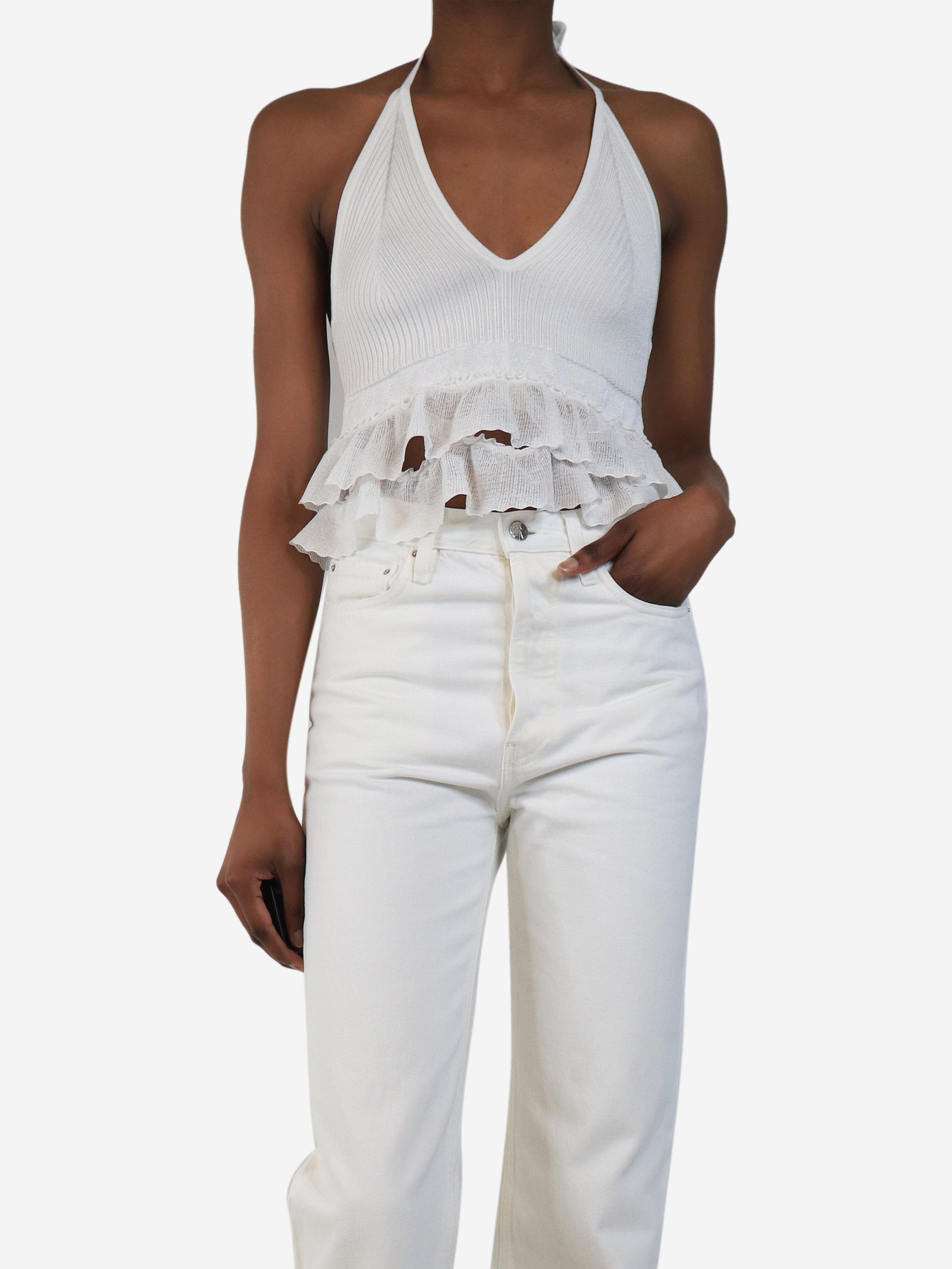Other White cropped halter-neck top - UK 8 Size S / US 4 / IT 40 - 1 Thumbnail