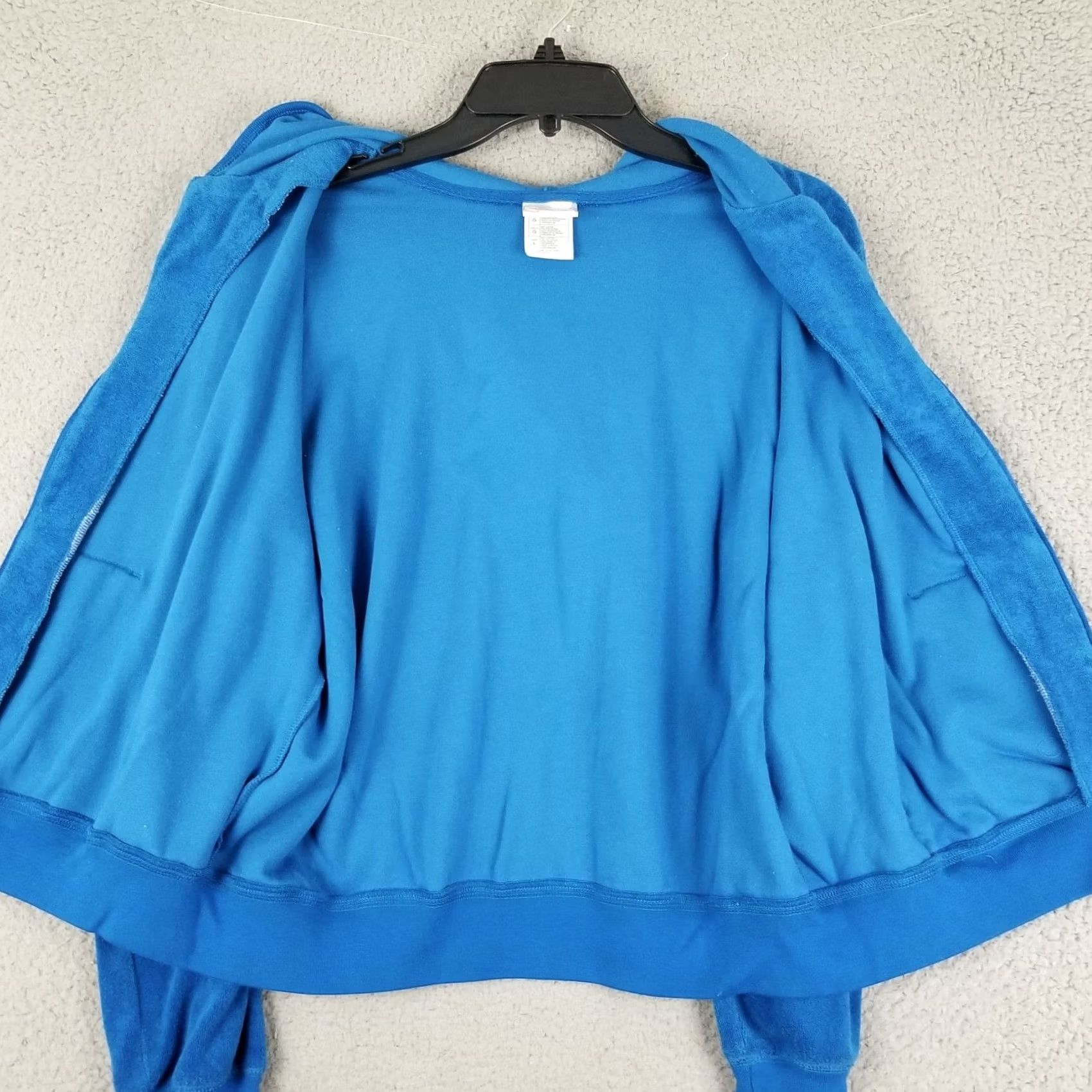 Disney Tinker Bell Sweatshirt Women Large Blue Disney Store Hooded Jacket Terry Cloth Size L / US 10 / IT 46 - 7 Thumbnail