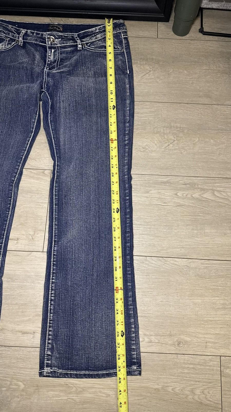 Miss Me Y2K 2000s Women’s Miss Me Style 15 Outlined Heart Denim Jean Size 38" / US 16 / IT 52 - 8 Thumbnail