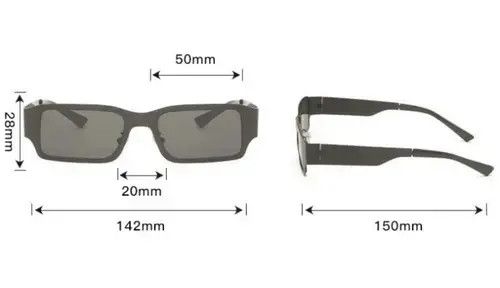 Designer × Electric Visual Vintage square frame sunglasses Size ONE SIZE - 4 Thumbnail