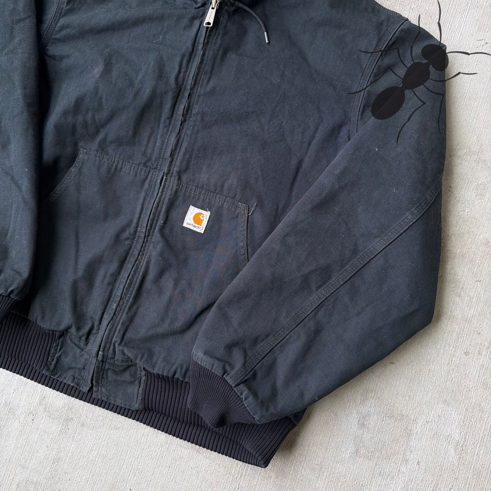 Carhartt × Vintage Carhartt black hooded work wear jacket Size US L / EU 52-54 / 3 - 4 Thumbnail